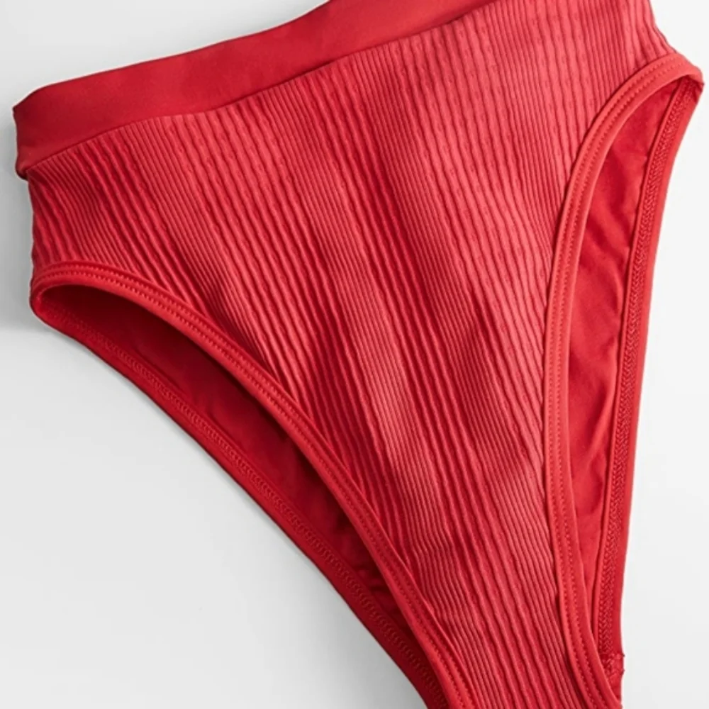 L*Space Frenchi Bikini Bottoms Lipstick Red